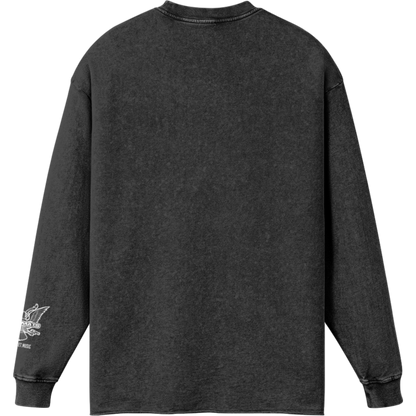 Dipset Long Sleeve – Black Faded with Red Eagle Lettering (Exclusive Classic)